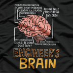 Funny Engineer,s Braiin, Engineering Technician T-Shirt