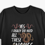 Funny Snake Design Reptile Lover Cool Serpent T-Shirt