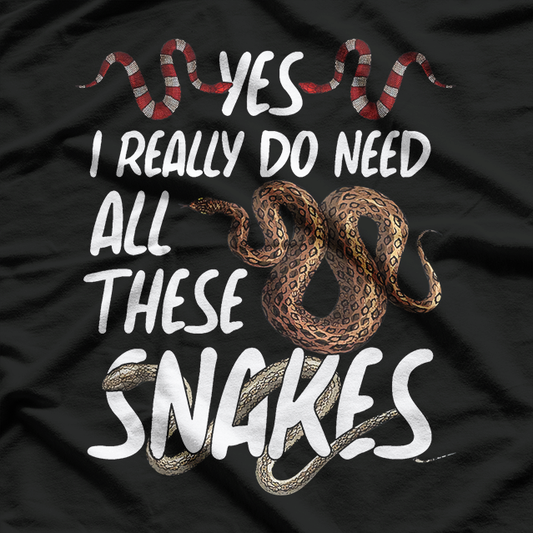 Funny Snake Design Reptile Lover Cool Serpent T-Shirt