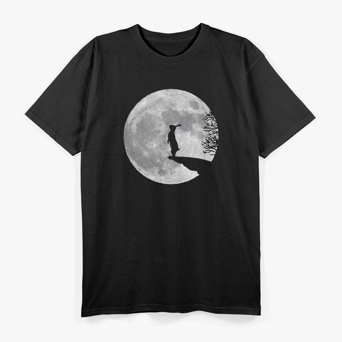 Midnight Mischief: Bunny, Wolf & Rabbit Full Moon T-Shirt