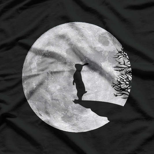 Midnight Mischief: Bunny, Wolf & Rabbit Full Moon T-Shirt