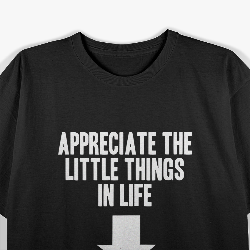 Appreciate the Little Things Funny Dirty Joke T-Shirt