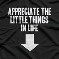 Appreciate the Little Things Funny Dirty Joke T-Shirt