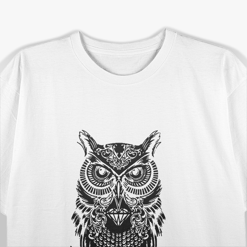 Hipster Owl Inked: Tattoo Lover’s Unique T-Shirt