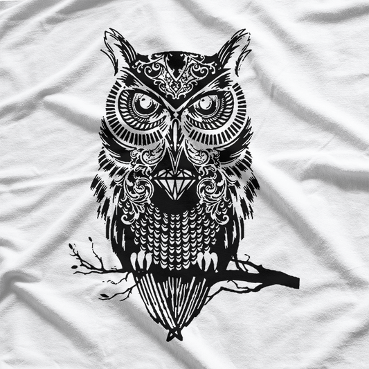 Hipster Owl Inked: Tattoo Lover’s Unique T-Shirt