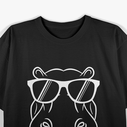 Cute Hippopotamus Wearing Sunglasses - Fun and Quirky T-Shirt