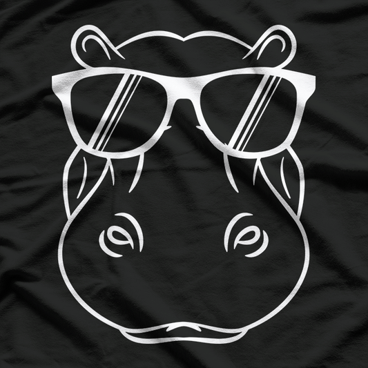 Cute Hippopotamus Wearing Sunglasses - Fun and Quirky T-Shirt