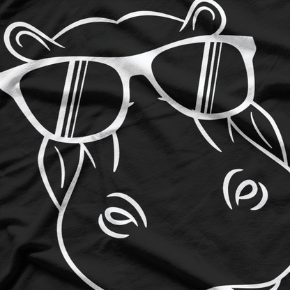 Cute Hippopotamus Wearing Sunglasses - Fun and Quirky T-Shirt