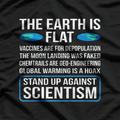 The Earth Is Flat Funny Flat Earth Society Science Parody T-Shirt