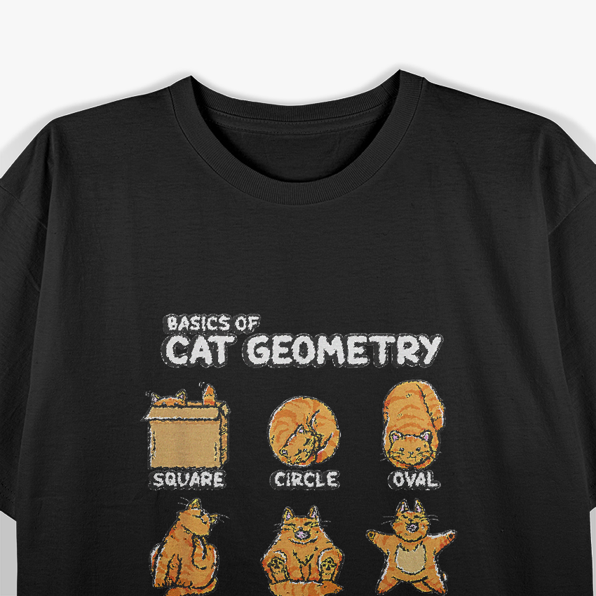 Basic Cat Geometry: Cute & Nerdy Cat Lover T-Shirt