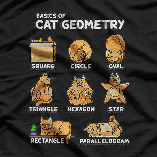 Basic Cat Geometry: Cute & Nerdy Cat Lover T-Shirt