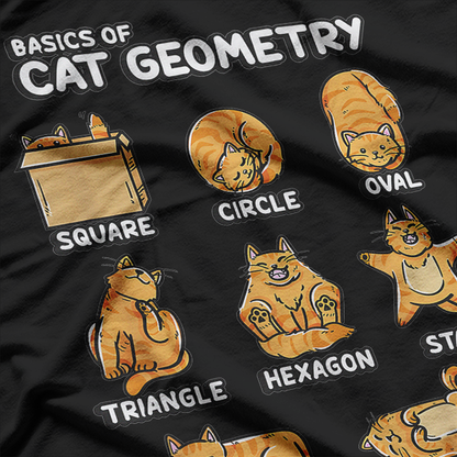 Basic Cat Geometry: Cute & Nerdy Cat Lover T-Shirt