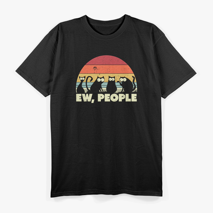 Cat Retro Style - Ew, People T-Shirt