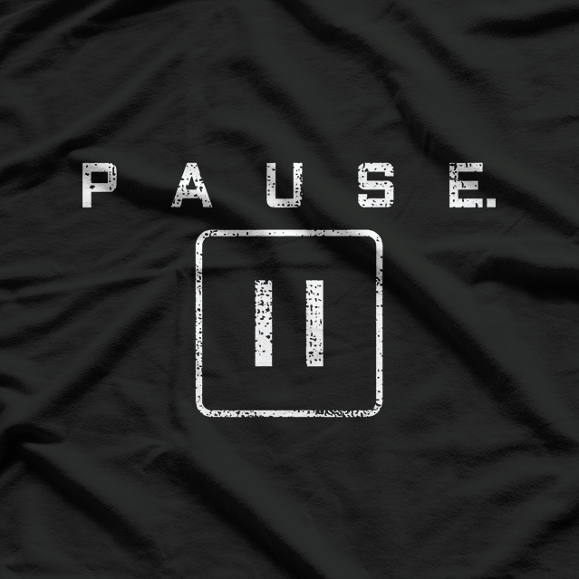 Gamer Pause Button Vintage T-Shirt