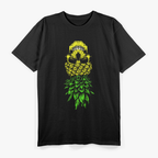 Retro Upside Down Pineapple Skull T-Shirt