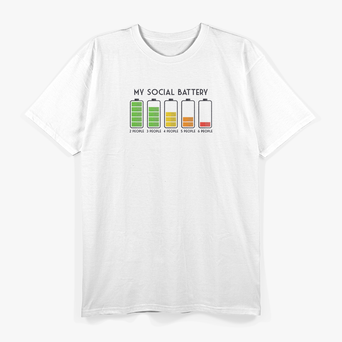 My Social Battery Low Funny Introvert Humor Recharge Mode T-Shirt
