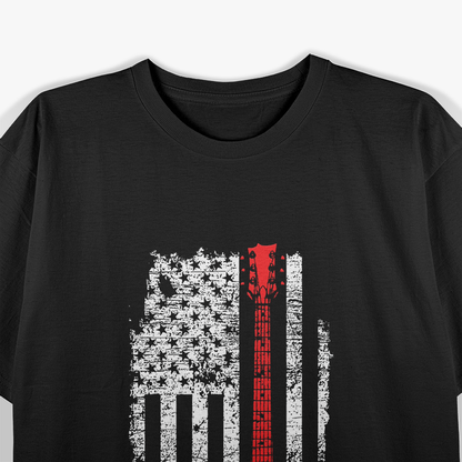 America Guitarist - Rocking the USA Flag T-Shirt