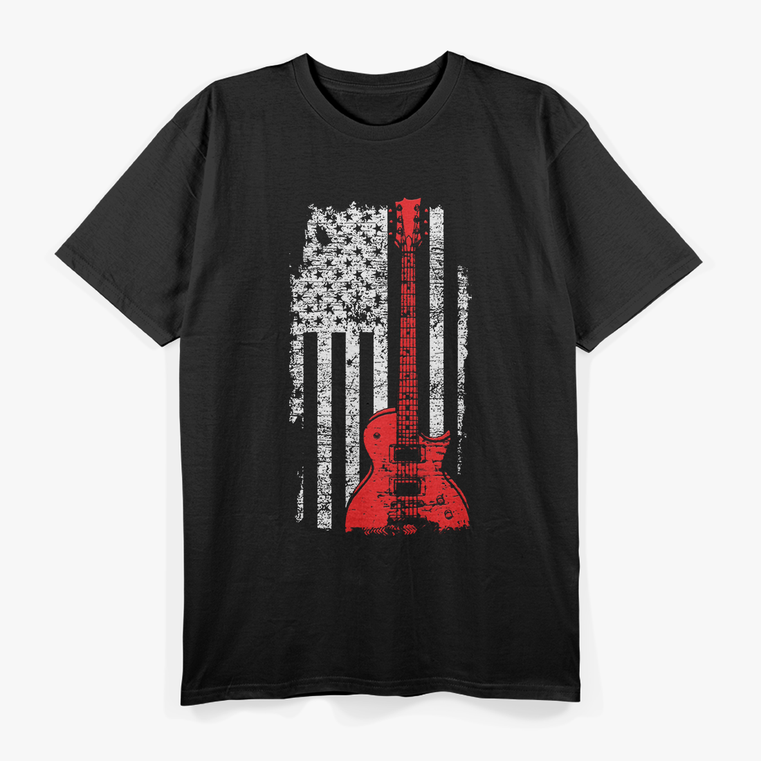 America Guitarist - Rocking the USA Flag T-Shirt