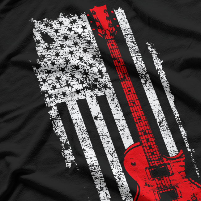 America Guitarist - Rocking the USA Flag T-Shirt