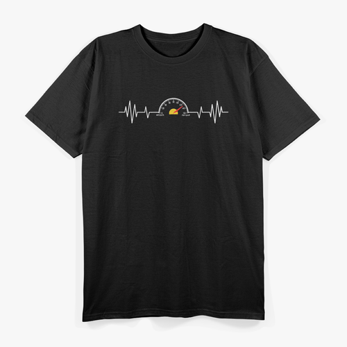 Car Speedometer Auto Mechanic Guys Heartbeat T-Shirt