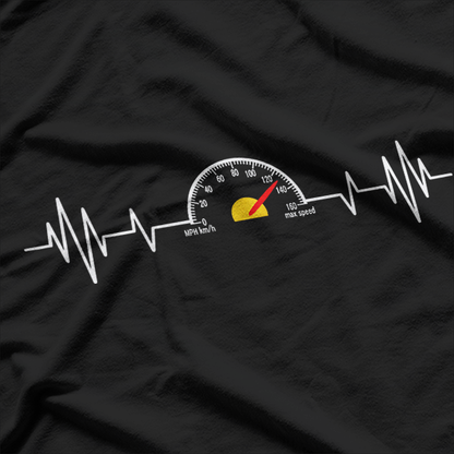 Car Speedometer Auto Mechanic Guys Heartbeat T-Shirt