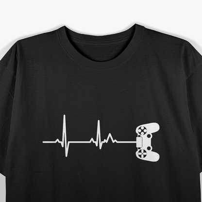 Gamer Heartbeat Video Game Players T-Shirt