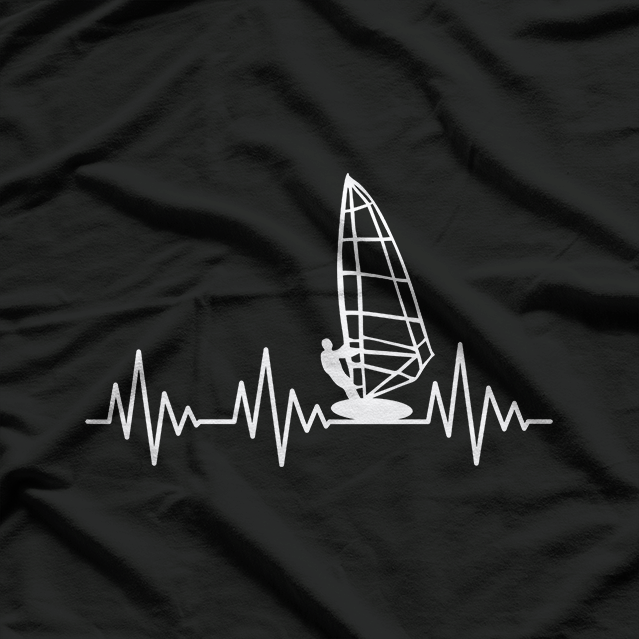 Heartbeat Surfing Board Wave Wind Water Holiday T-Shirt