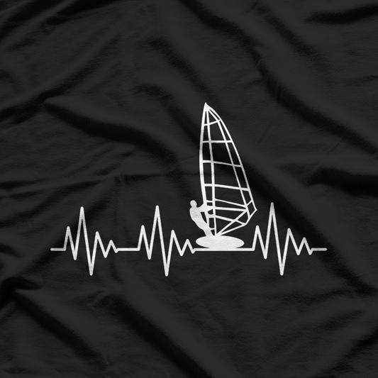 Heartbeat Surfing Board Wave Wind Water Holiday T-Shirt