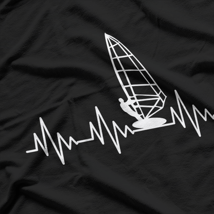 Heartbeat Surfing Board Wave Wind Water Holiday T-Shirt