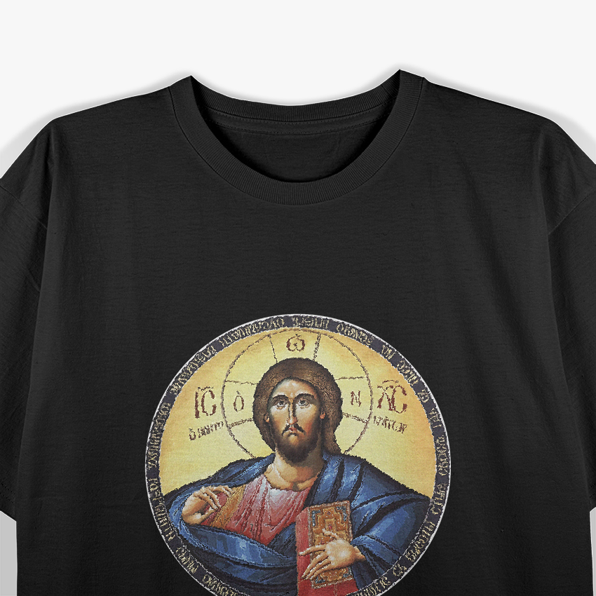 Jesus Christ Pantocrator - Orthodox Byzantine Icon T-Shirt