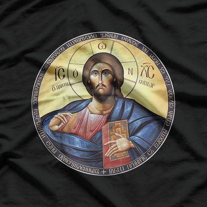 Jesus Christ Pantocrator - Orthodox Byzantine Icon T-Shirt