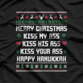 Merry Christmas, Kiss My Ass: Funny Holiday T-Shirt