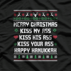 Merry Christmas, Kiss My Ass: Funny Holiday T-Shirt