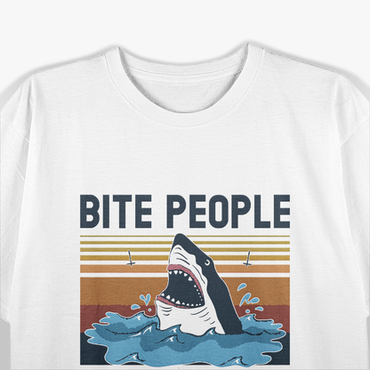 Bite People, Hail Satan: Shark Edition T-Shirt