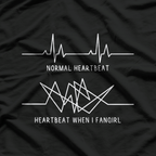 Heartbeat Fangirling Funny Fan Obsessed Music Lover T-Shirt
