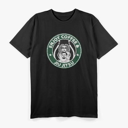 Brazilian Jiu-Jitsu Enjoy American Coffee – BJJ Fighter T-Shirt