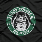 Brazilian Jiu-Jitsu Enjoy American Coffee – BJJ Fighter T-Shirt