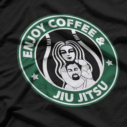 Brazilian Jiu-Jitsu Enjoy American Coffee – BJJ Fighter T-Shirt