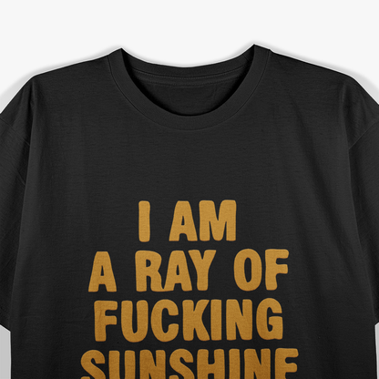 I Am A Ray Of F*ing Sunshine Funny Quote T-Shirt**