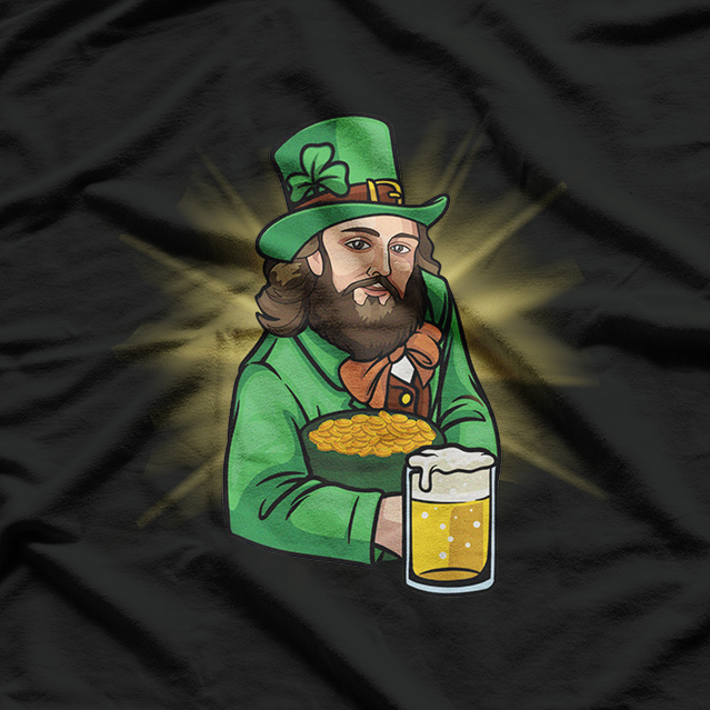 St. Patrick's Day: Funny Jesus in Leprechaun T-Shirt