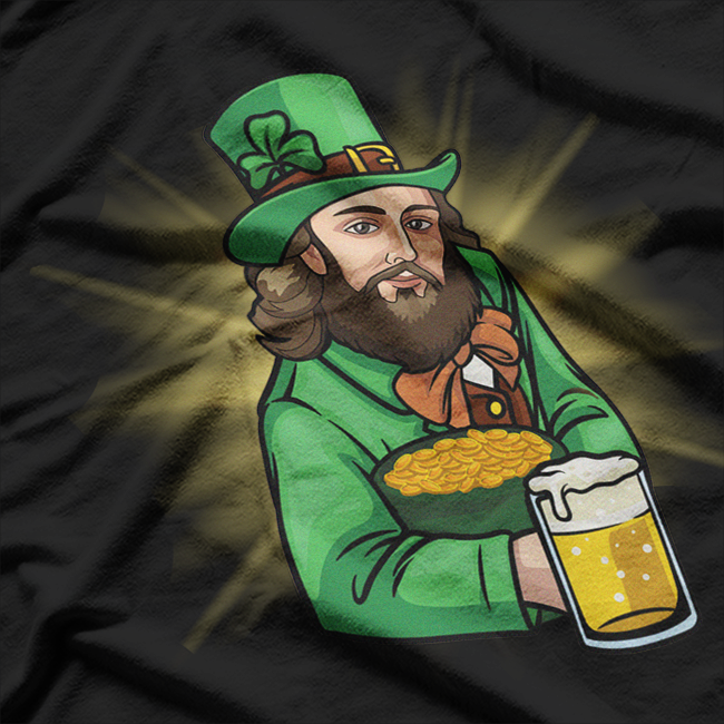 St. Patrick's Day: Funny Jesus in Leprechaun T-Shirt
