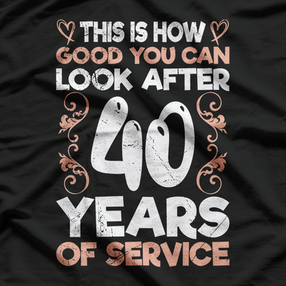 40 Years of Service: Honor & Dedication T-Shirt