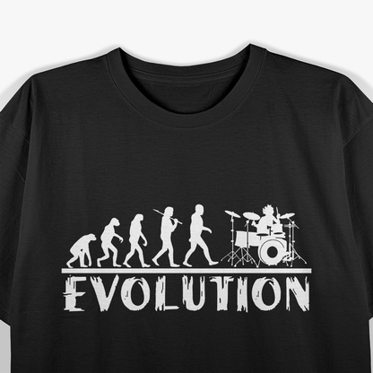 Drummer Evolution Funny, Music humor Drums T-Shirt