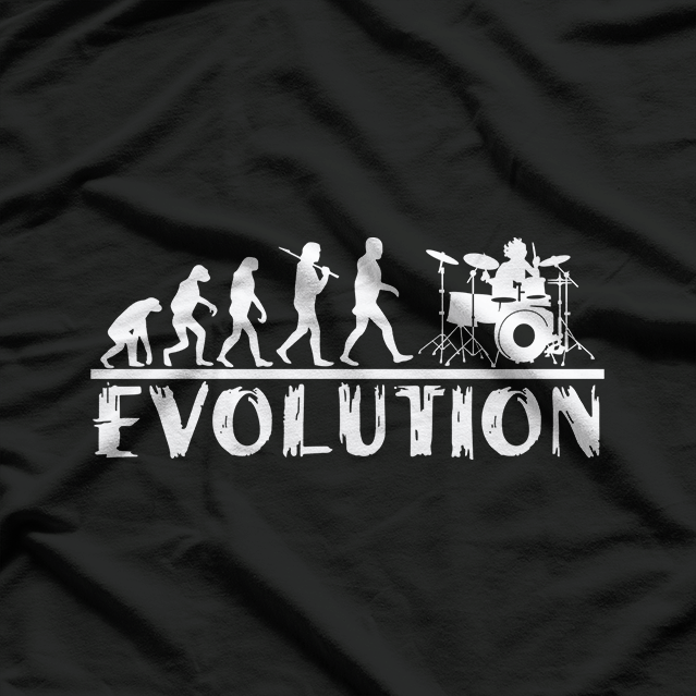 Drummer Evolution Funny, Music humor Drums T-Shirt