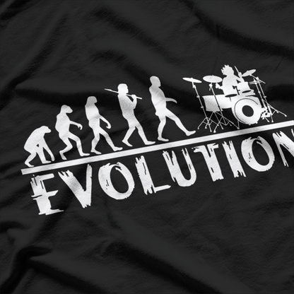 Drummer Evolution Funny, Music humor Drums T-Shirt