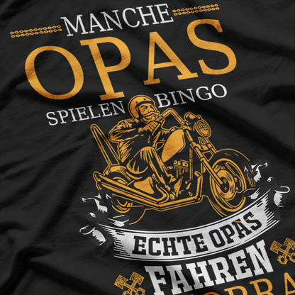 Real Grandparents Ride Motorcycles: German-Inspired Biker T-Shirt