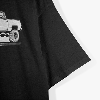 Squarebody K10 Classic Truck - A Tribute to Squarebody Nation and C10 Power T-Shirt