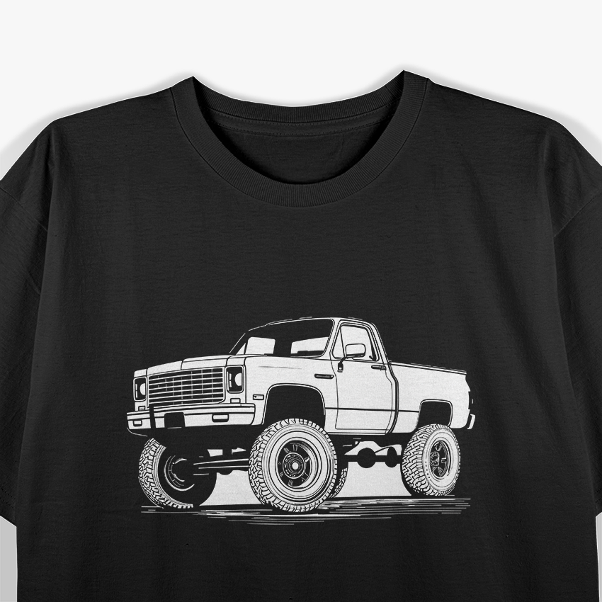 Squarebody K10 Classic Truck - A Tribute to Squarebody Nation and C10 Power T-Shirt