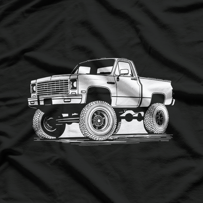 Squarebody K10 Classic Truck - A Tribute to Squarebody Nation and C10 Power T-Shirt