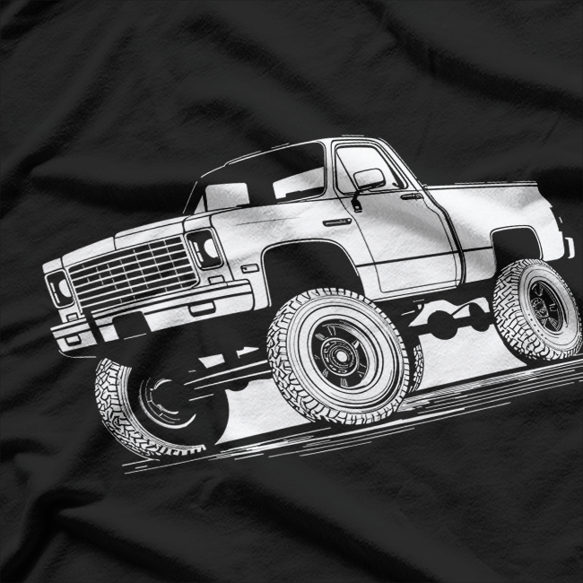 Squarebody K10 Classic Truck - A Tribute to Squarebody Nation and C10 Power T-Shirt